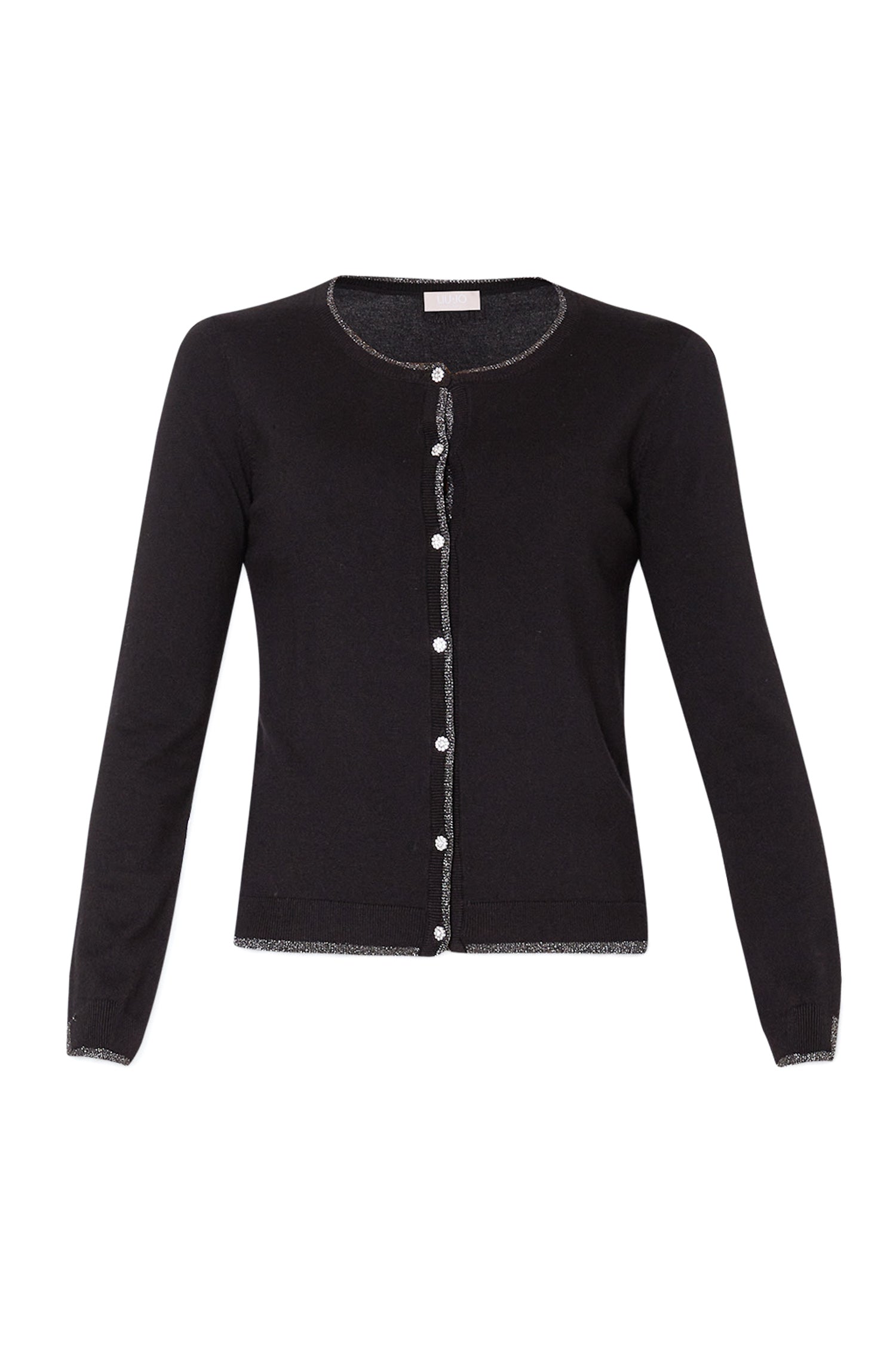 LIU JO Cardigan nero in maglia e lurex MA4076MS49I Mancinelli 1954